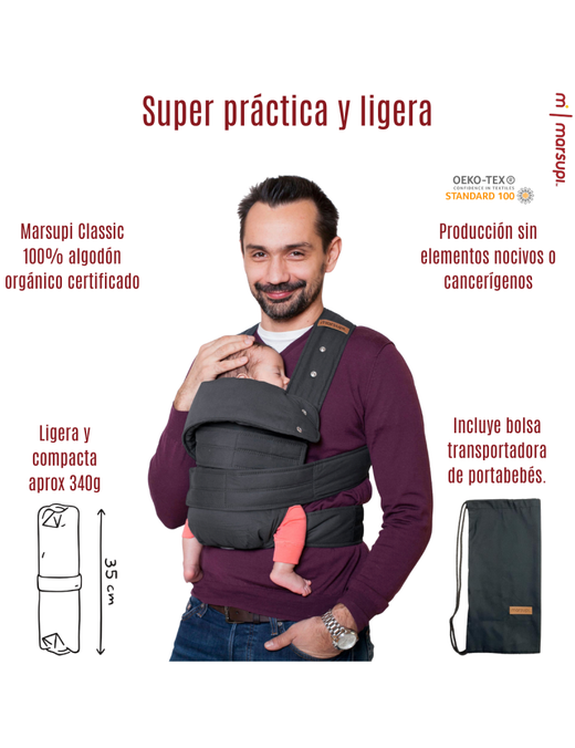 Portabebé Marsupi Plus Gris XXL