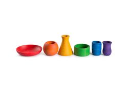 Pots - Grapat (Wooden Container in Rainbow Colors)