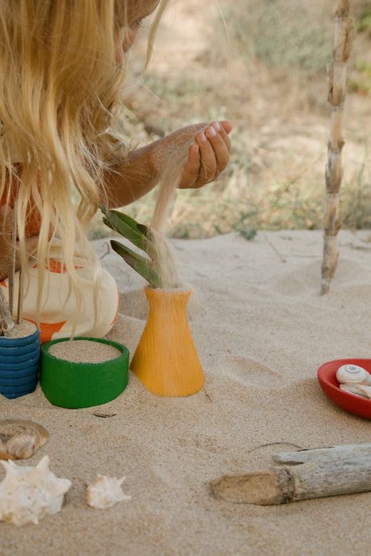 Pots - Grapat (Wooden Container in Rainbow Colors)