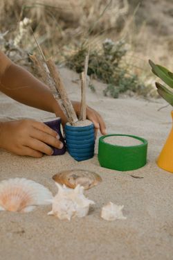 Pots - Grapat (Wooden Container in Rainbow Colors)