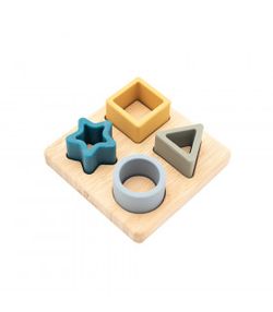 Puzzle de madera bambú y figuras de silicona Olmitos