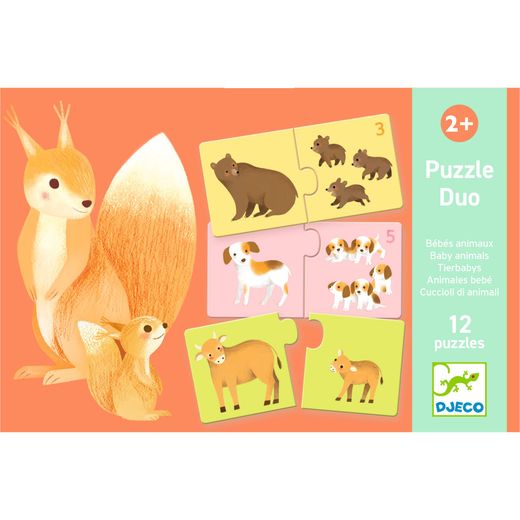Puzzle Duo Baby animals Djeco