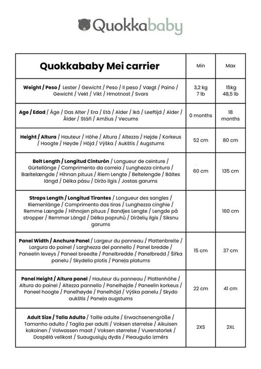 Quokkababy Mei-Carrier