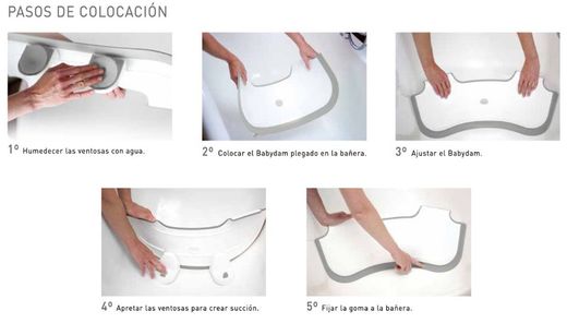 Bathtub reducer Babydam white / pink