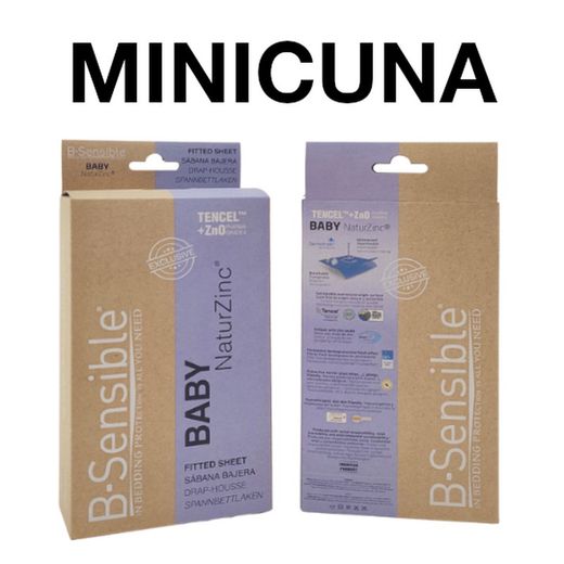 Folha protetora impermeável para mini berço 90x50 NaturZinc B-Sensible