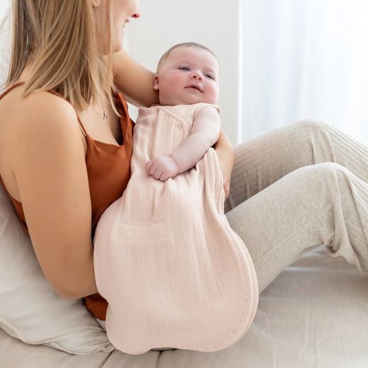 Sleeveless sleeping bag Magic Bag 1-4m Bemini Pink swaddle tog 0.5