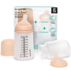 Set de biberón 270ml ZeroZero con tetina de flujo medio y bolsa anticólicos de recambio Suavinex