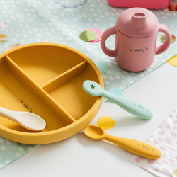 Set de coberts d'aprenentatge Blau Mist SARO