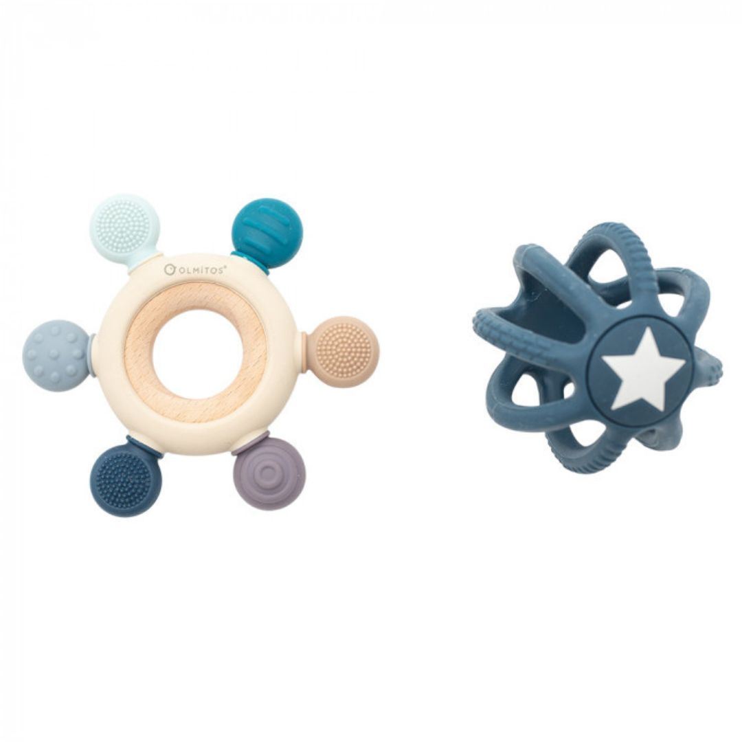 Set de mordedores Sensori Sili Olmitos Azul