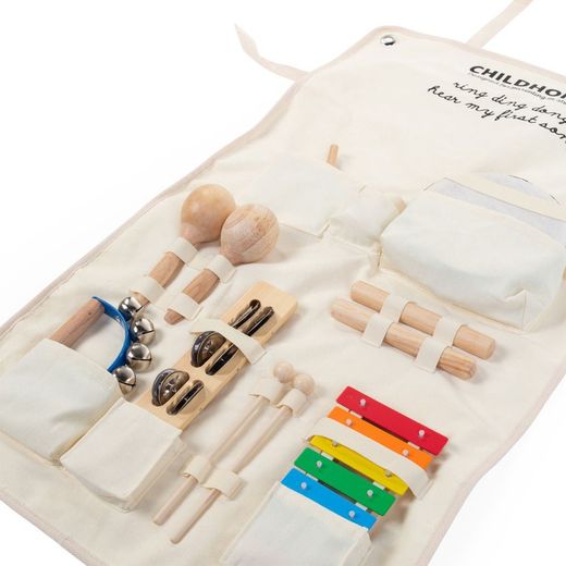 Conjunto de 8 instrumentos musicais Childhome + organizador dobrável