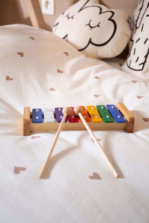 Conjunto de 8 instrumentos musicais Childhome + organizador dobrável