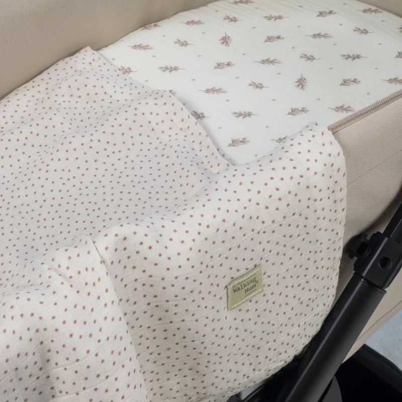 Set de Sábana bajera ajustable para capazo + muselina Mimosa Rosa