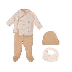 Set naixement - 4p (jubó, polaina, gorret i pitet 19x19) (0/1m) Bimbidreams
