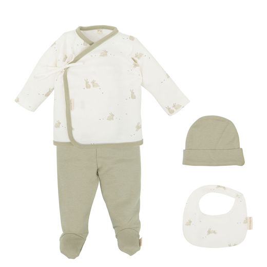 Set naixement - 4p (jubó, polaina, gorret i pitet 19x19) (0/1m) Bimbidreams
