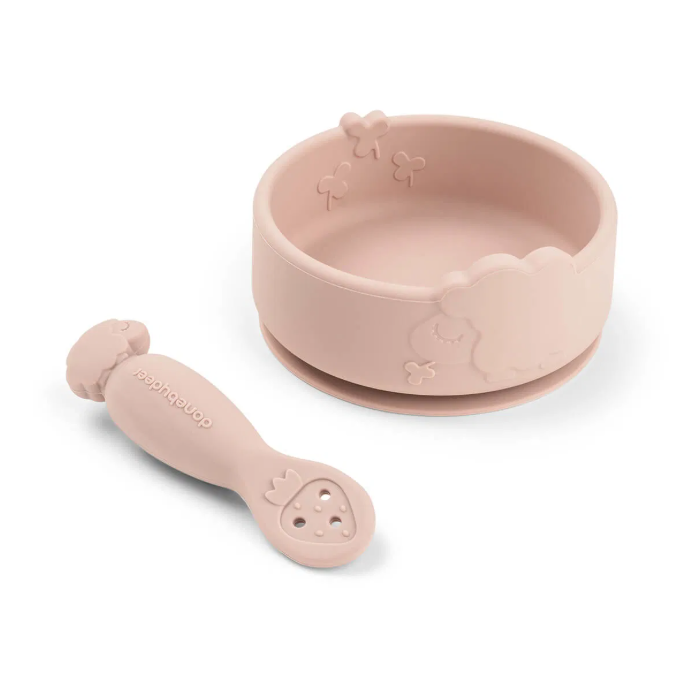 Stick&Stay set de comida Done By Deer Rosa