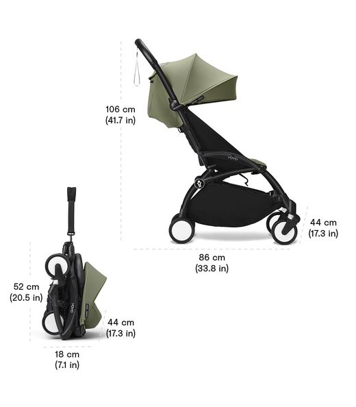 Silla de paseo Stokke YOYO3 a partir de 6 meses (chasis negro)