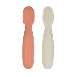 Suavinex Set 2 precucharas de silicona rosa