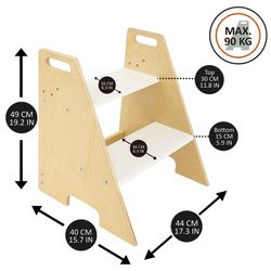 Tobogán con escalera 2 en 1 natural Montessori 509 Crew