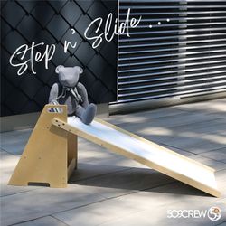 Tobogán con escalera 2 en 1 natural Montessori 509 Crew