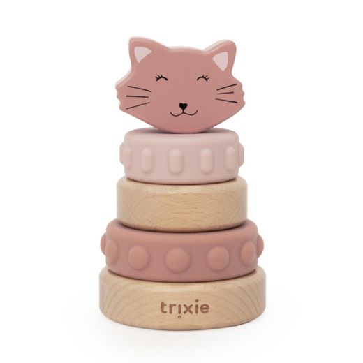 Torre apilable de madera y silicona Trixie