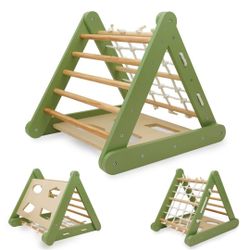 TRIANGULO escalada Verde/Natural Montessori