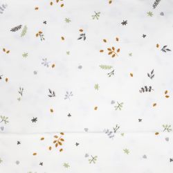 Conjunto de três peças de lençóis estampados em algodão orgânico para berço maxi - Sonpetit