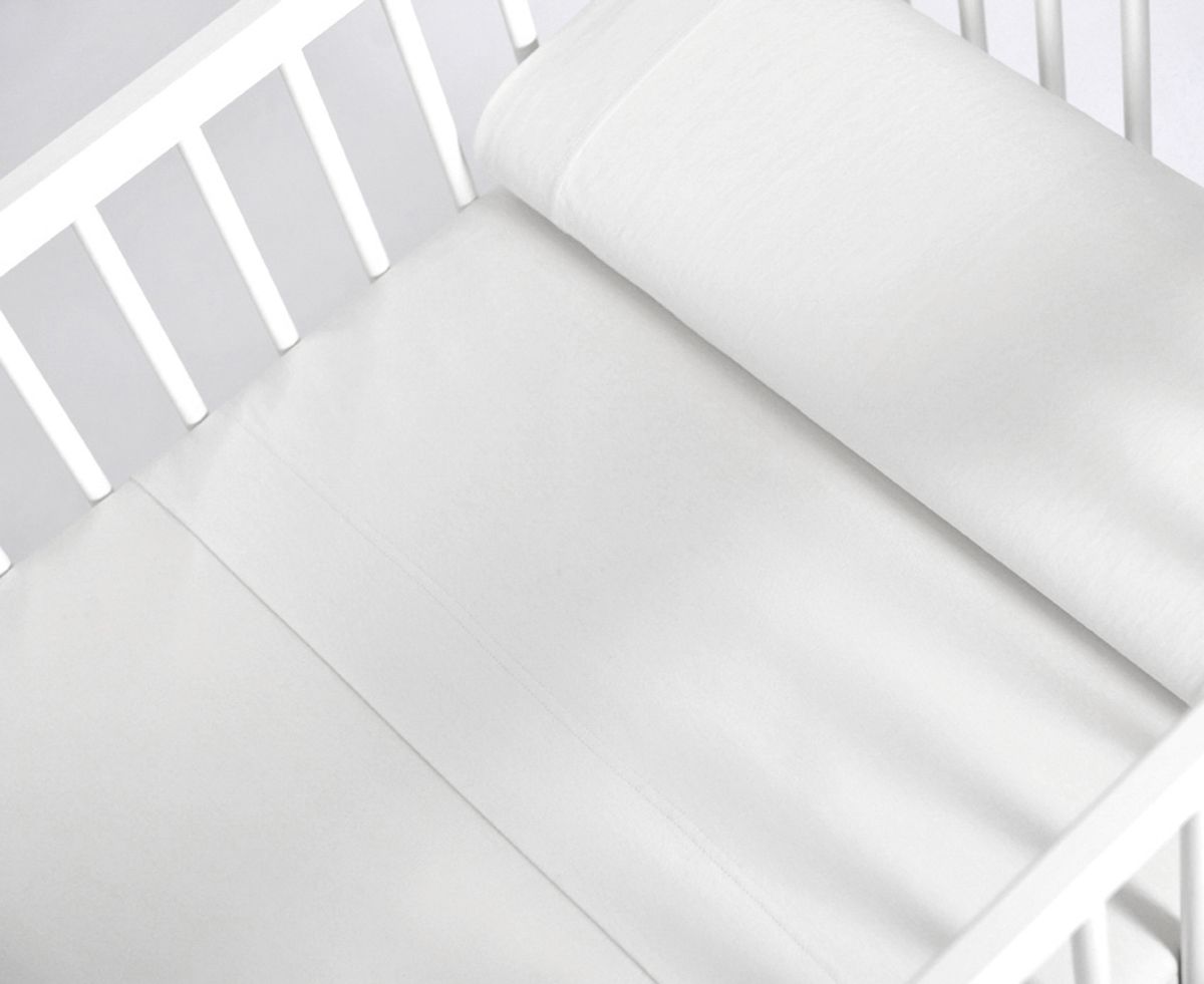 Tríptico sábanas lisas de algodón para capazo/moisés - Sonpetit Blanco