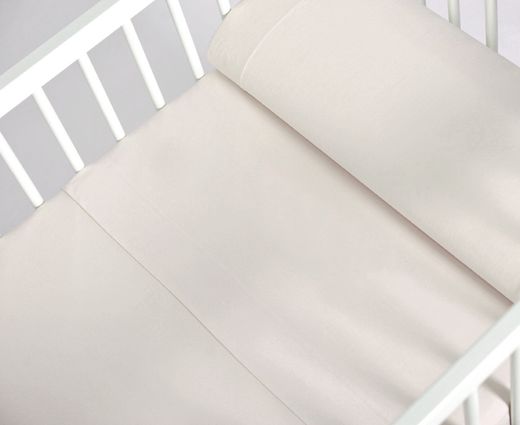 Ensemble de trois pièces de draps-housses en coton uni pour berceau - Sonpetit