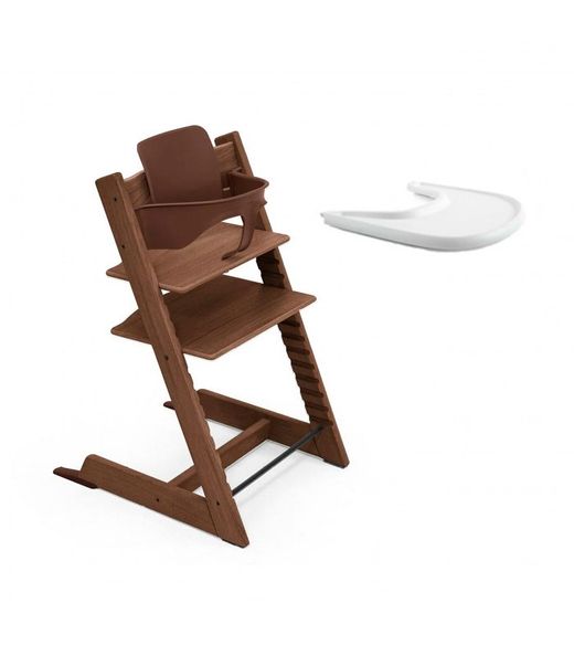 Cadeira alta Stokke Tripp Trapp + Conjunto de bebê + Bandeja
