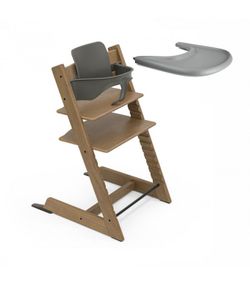 Cadeira alta Stokke Tripp Trapp + Conjunto de bebê + Bandeja