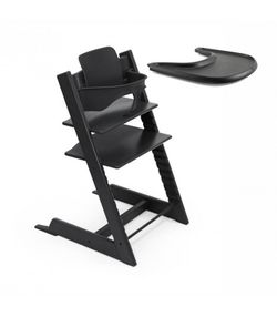 Cadeira alta Stokke Tripp Trapp + Conjunto de bebê + Bandeja