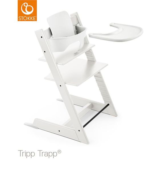 Cadeira alta Stokke Tripp Trapp + Conjunto de bebê + Bandeja