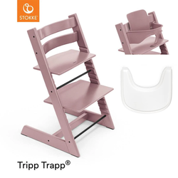 Cadeira alta Stokke Tripp Trapp + Conjunto de bebê + Bandeja