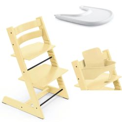 Cadeira alta Stokke Tripp Trapp + Conjunto de bebê + Bandeja