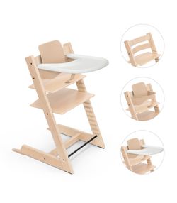 Cadeira alta Stokke Tripp Trapp + Conjunto de bebê + Bandeja