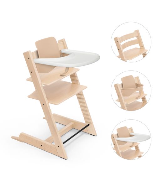 Cadeira alta Stokke Tripp Trapp + Conjunto de bebê + Bandeja