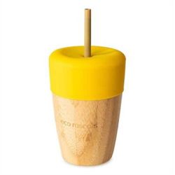 Bamboo glass with straw 240ml Eco Rascals