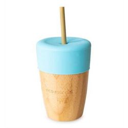 Bamboo glass with straw 240ml Eco Rascals