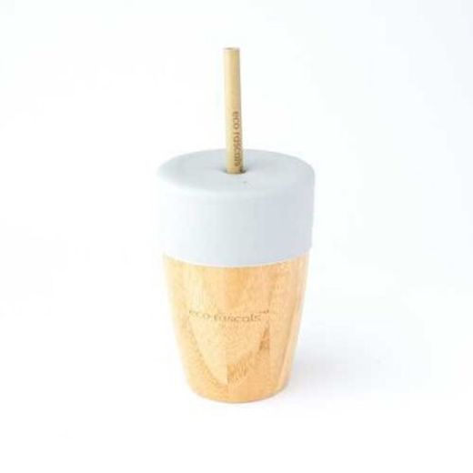 Bamboo glass with straw 240ml Eco Rascals