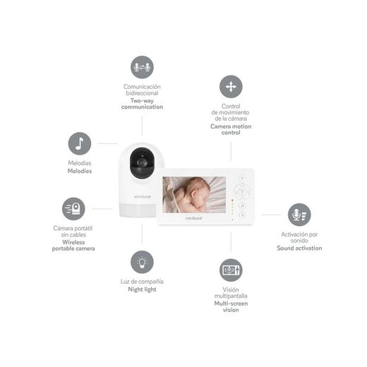 Monitor de bebê profissional Digimonitor 4,3" - Miniland